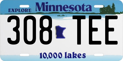 MN license plate 308TEE
