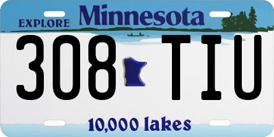 MN license plate 308TIU