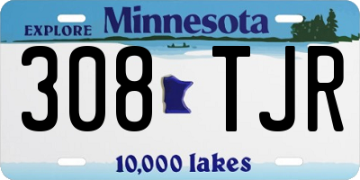 MN license plate 308TJR