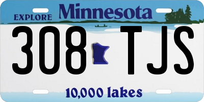 MN license plate 308TJS