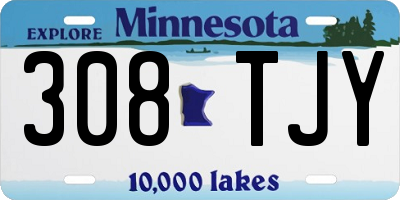 MN license plate 308TJY