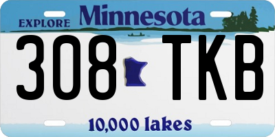 MN license plate 308TKB