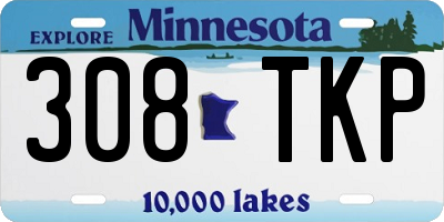 MN license plate 308TKP