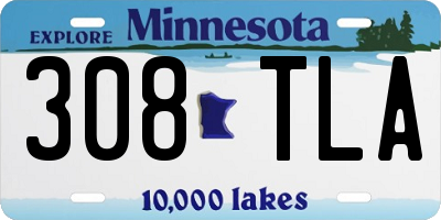 MN license plate 308TLA