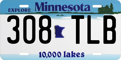 MN license plate 308TLB