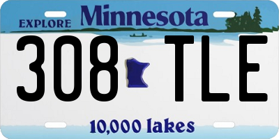 MN license plate 308TLE