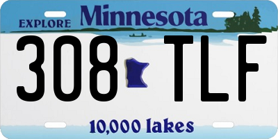 MN license plate 308TLF