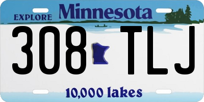 MN license plate 308TLJ