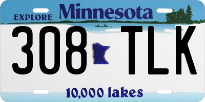 MN license plate 308TLK