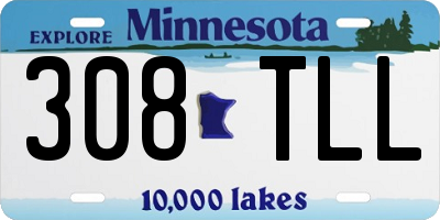 MN license plate 308TLL