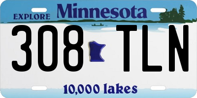MN license plate 308TLN