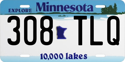MN license plate 308TLQ