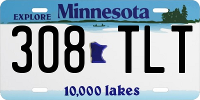MN license plate 308TLT