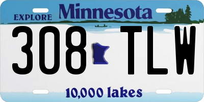 MN license plate 308TLW