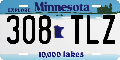 MN license plate 308TLZ