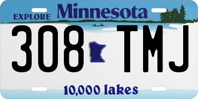 MN license plate 308TMJ
