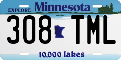 MN license plate 308TML