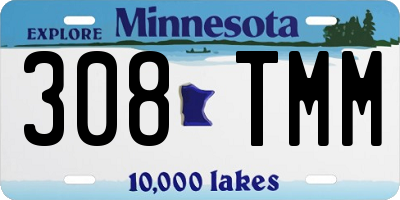 MN license plate 308TMM