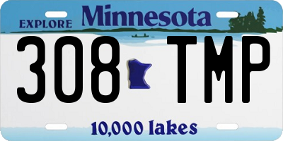 MN license plate 308TMP
