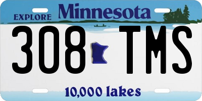 MN license plate 308TMS