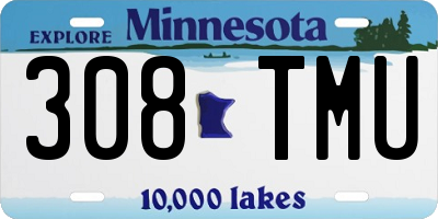 MN license plate 308TMU