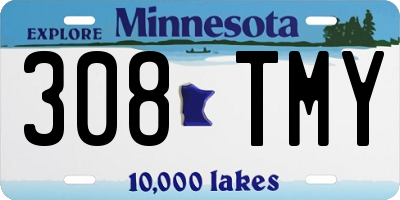 MN license plate 308TMY