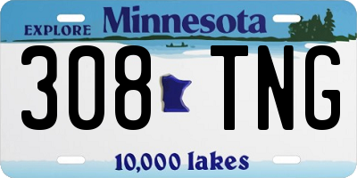 MN license plate 308TNG