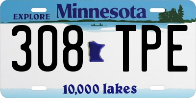MN license plate 308TPE