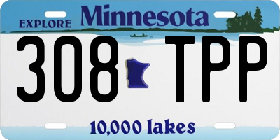 MN license plate 308TPP