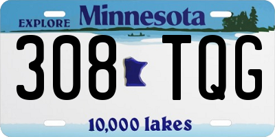 MN license plate 308TQG