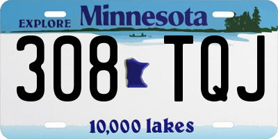 MN license plate 308TQJ