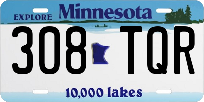 MN license plate 308TQR