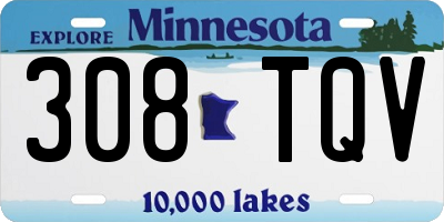 MN license plate 308TQV