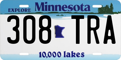 MN license plate 308TRA