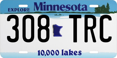 MN license plate 308TRC