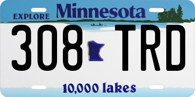 MN license plate 308TRD