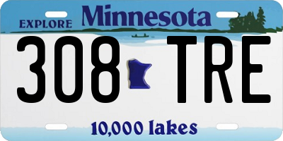 MN license plate 308TRE