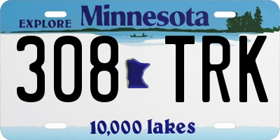 MN license plate 308TRK