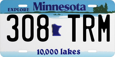 MN license plate 308TRM