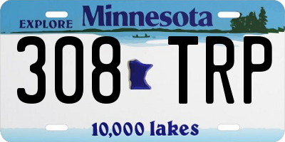 MN license plate 308TRP