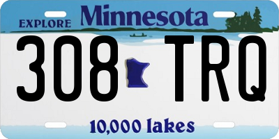 MN license plate 308TRQ