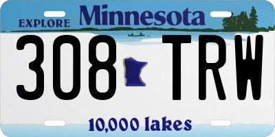 MN license plate 308TRW