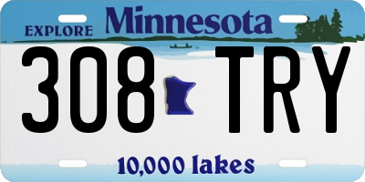 MN license plate 308TRY