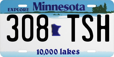 MN license plate 308TSH