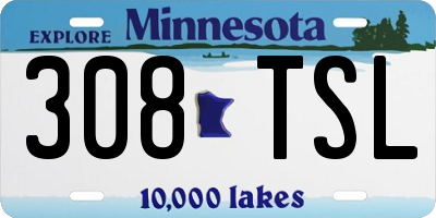 MN license plate 308TSL