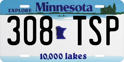 MN license plate 308TSP