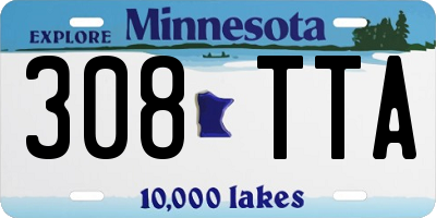 MN license plate 308TTA