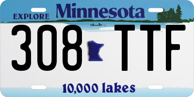 MN license plate 308TTF