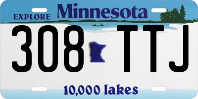 MN license plate 308TTJ