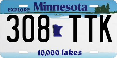 MN license plate 308TTK
